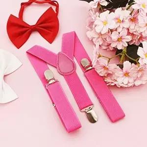 무지 멜빵 쥬니어 벨트 서스펜더 분홍-WFI3KPY