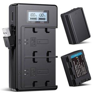 NP-FZ100 Battery, 2x2600mAh Replacement Camera Battery Charger Set for Sony A7III, A7IV, A7C, A7CII,