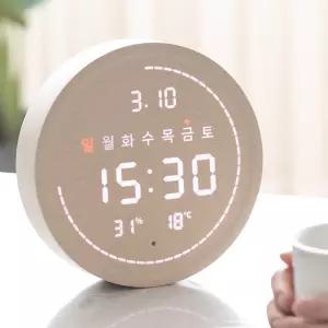 플라이토 와이파이 필링 원형 인테리어 LED 탁상 벽시계 18cm / 포토구매평