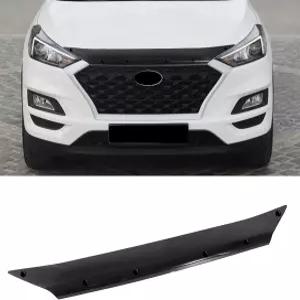 현대 투싼 2020 2019 2018 2017 2016 글로스 블랙 후드 프로텍터 버그 디플렉터 스톤 가드(스크류 설치)와