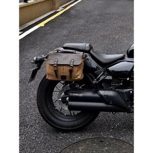 바이크 사이드 백 빈티지 오토바이 수납 가죽 가방 탑박스 새들 리어백 450CLC