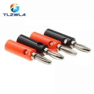 호환 10개 블랙  레드 와이어 오디오 스피커 케이블 전선가리개 바나나 플 커넥터 4MM 어댑터