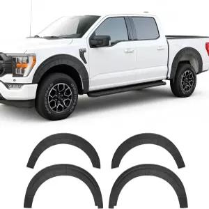 2021-2025 포드 F150 펜더 플레어 프로텍터 휠 눈썹 아치 트림과 호환되는 HUYINPJ TPE 브로우 트림(랩터