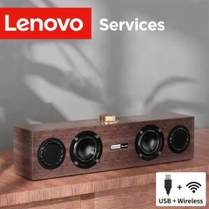 Lenovo C02 멀티미디어 스피커 Bluetooth 듀얼 모드 레트로 Tv 컴퓨터 및 휴대폰용 범용 서브우퍼