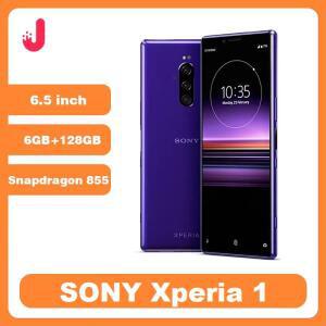 소니  잠금 해제 Xperia 1 J8110J9110 안드로이드 폰 4G LTE 6.5 인치 6GB RAM 128GB 스토리지 일본어 버전