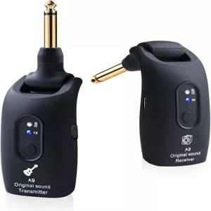 기타 베이스 전기 악기용 INGPARTNER 2.4GHz 무선 시스템 충전식 오디오 송신기 수신기 30m/100피트 이상