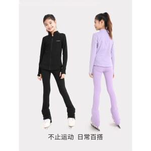 훈련 피겨복 레깅스 상의 블랙 스케이트 피겨스케이팅 연습복 바지