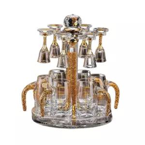 술잔 위스키 양주 글라스 아크릴 트레이 칵테일 홈파티 샷잔 홀더 세트