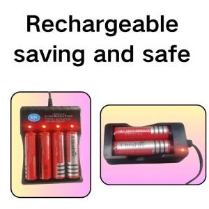 4800mAh 용량 리튬 이온 충전지 3.7V 18650 손전등 토치 배터리 + 충전기용 100% 새 충전식