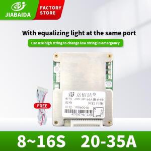 JBD 8S 12S Bms 36V 13A 48V 리튬 이온 Lifepo4 배터리 밸런스 보드 보호 20A 일반 포트 전자 자전거 포함