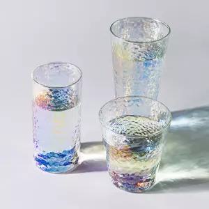 인블룸 홀로그램 미니멀 패턴 심플유리잔 440ml 2개세트