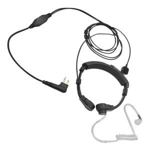 RISENKE 전술 군용 라디오 헤드셋, 목 진동에 PTT가 있는 이어폰, Motorola용 마이크, Dep450