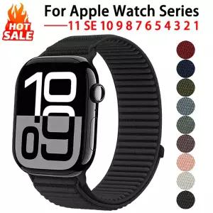 애플워치용 스포츠 나일론 루프 스트랩 밴드 46mm 44mm 40mm 42mm 45mm 41mm 코레아 브레이슬릿 iWatch 시