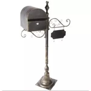 스탠드 우체통 미국식 흰색 글자 펜션 유럽 청동색