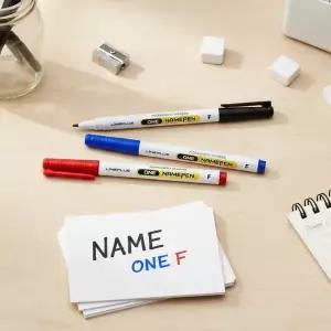 라인플러스 네임스티커 네임펜 매직 1mm 12개입 3컬러