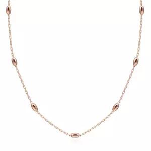 [주얼레이디] 14K 럭비볼 목걸이 체인 GOLD 레이어드 데일리 여자 핑크 로즈 골드 쏘세지 각줄