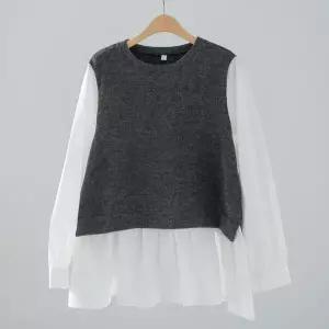 [리센]블라우스 중년여성 데일리 러블리레이어드-YLBL2601011-