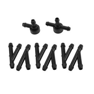 커넥터 2007-2013 / 윈드실드 플라스틱 y 호스 볼보 ratchroll 블랙 노즐 w c30 1세트용 자동차 프론트 워셔 6개