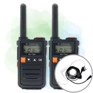 MY테크놀로지 MH-700D MH700D 고성능 디지털 생활무전기 + 고급 이어마이크 2대 세트 