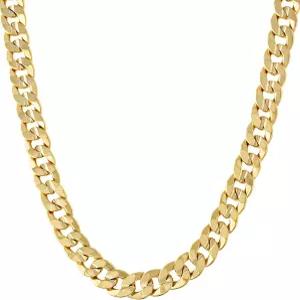 라이프타임 주얼리 쿠바 링크 체인 목걸이 24k 골드 도금 남녀용 (6mm 및 9.5mm)