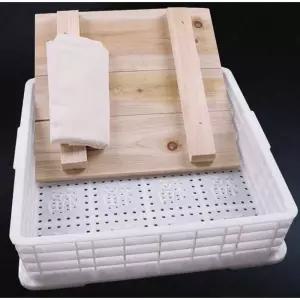 업소용 대형 두부틀 사각틀 원목누름판 플라스틱 프레스