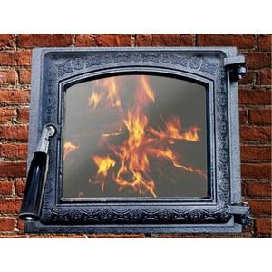 장작 벽난로문 문짝 카바 유리 아궁이문 검정 내열 플라스틱 손잡이 난로 불멍