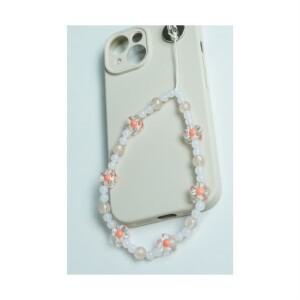 플라워 핸드폰 비즈 스트랩 키링