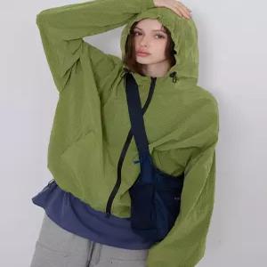 [제작] 토드비 리얼루즈핏 후드 바람막이 점퍼 86349 빅사이즈 여성의류