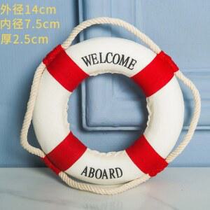 해변 구명부환 선박용 구명부기 세트 인명구조튜브 조난 미니14CM레드 해양수산부 다크