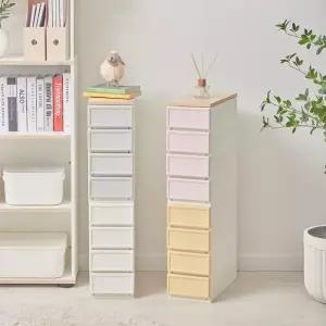 씨밀렉스 틈새 다용도 서랍장 래폴드 모듈형 수납장 4단 200 S