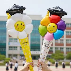 꽃다발 선물 어린이집 졸업 한송이 응원봉 풍선 축하 졸업식선물 벌룬 기념 장식 개미물류 스틱5p