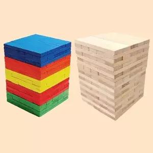 [러닝스텝] 러닝스텝 원목+칼라 카프라 SET 200pcs(주머니) 학교 유치원 단체 교구