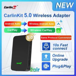 CarlinKit 5.0 2air & Mini 5 Pro 무선 안드로이드 자동차 및 카플레이 어댑터, 2.4Ghz 5.8Ghz 와이파이 연