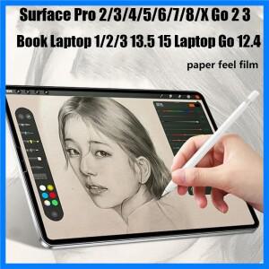 1PC Microsoft Surface Pro 8/7/6/5/4/3/2 X Go 2 3 Laptop 12.4 Book 1 13.5 용 종이 화면 보호기 느낌