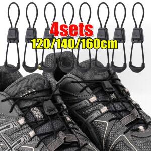 끈묶을 필요 없는 퀵락 지퍼 풀러 러닝 하이킹 신발용 강력하고 내구성 있는 신발끈 탄성