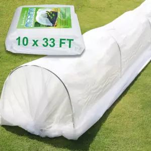 KLEWEE 식물 커버 동결 보호 10 x 33 Ft 1.05온스/yd2 두꺼운 프로스트 천 담요 겨울용 정원 플로팅 로우