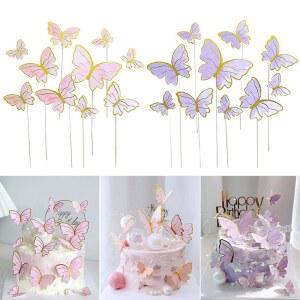 풍선 웨딩 나비 토퍼 생일 장식품 케이크 장식 삽입
