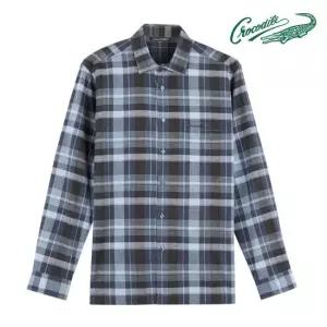 [크로커다일] 타탄 체크 코튼 남성남방 CDAA5WS3411