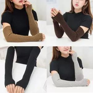 심플 골지 패턴 팔 토시 손목 워머