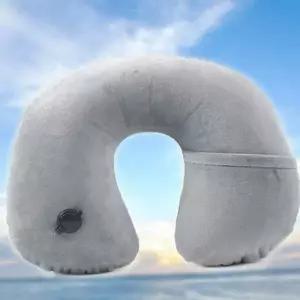 [콩심팥심]에어 여행 목 쿠션 바람 휴대용 목베개 비행기 여행용 수면