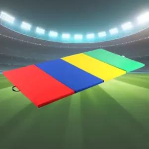 체육교구 접이식 손잡이 인조가죽 4단 안전매트 놀이매트 운동회 체육회