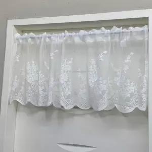 [골드스마일]레이스 창문가림막 짧은커튼 주방 화이트 주방창문가