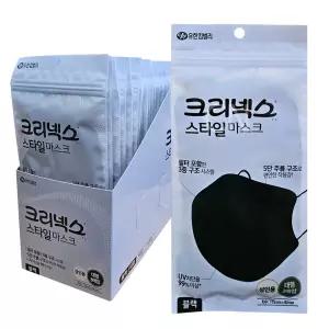유한킴벌리 크리넥스 스타일마스크 블랙 대형3매입 25개