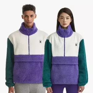 [스파이더]공용 컬러 블록 플리스 풀오버 SPGWCNRL305UIVY 710318