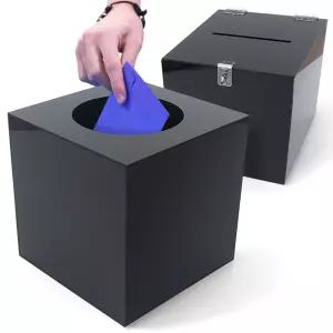 블랙 아크릴 응모함 모금함 20x20cm 추첨함 투표함 yGH1+9zqT