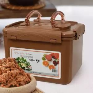 이젠 진공항아리 7.4리터 사각 황토 밀폐용기 반찬통