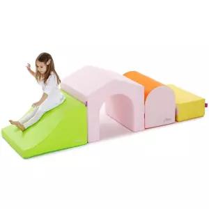 국산 실내 체육교구 방염 항균 무독성 터널 미끄럼 블록매트 유치원 실내용 학교