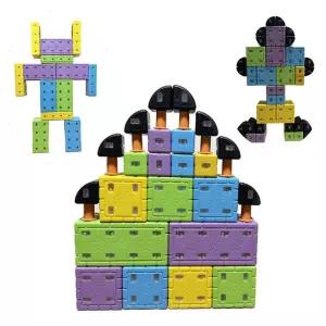 인지발달 말랑말랑 무독성 회전자석 벽돌 블럭 88p 설 대형블럭완구 유치원교구