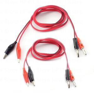 악어 클립이 있는 바나나 플러그  전기-AV 전기 클램프  리드 코드 케이블 커넥터  와이어 멀티미터 B4  1/