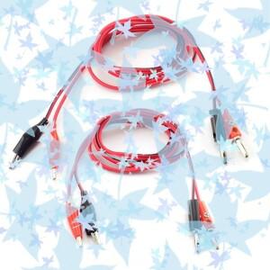 4mm 바나나 플러그와 악어 클립 전기 AV 클램프  리드 코드 케이블 커넥터 멀티미터용 와이어 A2